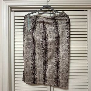 She + Sky Snake Print Pencil Skirt